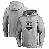 Los Angeles Kings Gray All Stitched Pullover Hoodie,baseball caps,new era cap wholesale,wholesale hats